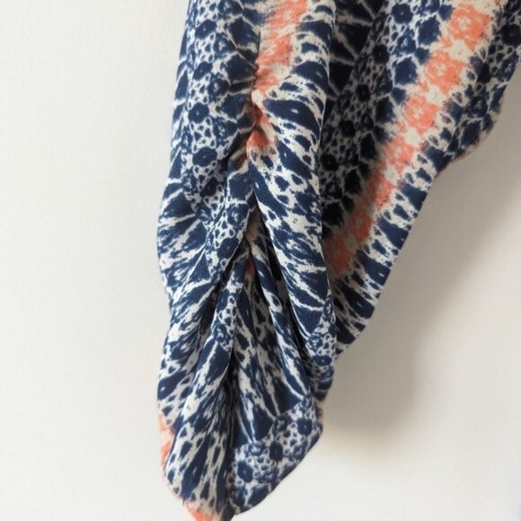 Boho Chic Blue Printed Long Sleeve Tunic Top - Style Co. Women's Size Medium - Picture 4 of 8